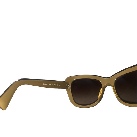 DOLCE & GABBANNA HAVANA ON GOLD / BROWN GRADIENT SUNGLASSES - Picture 4 of 5